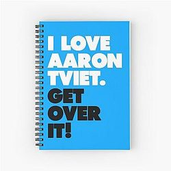 I Love Aaron Tveit Spiral Notebook