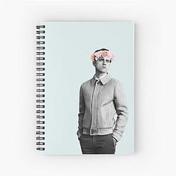 Aaron Tveit Floral Spiral Notebook