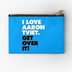 I Love Aaron Tveit Get Over It Zipper Pouch