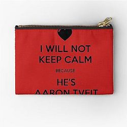 Keep Calm Aaron Tveit Zipper Pouch