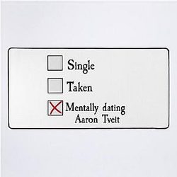 Mentally Dating Aaron Tveit Desk Mat
