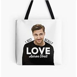 I just love Aaron Tveit All Over Print Tote Bag