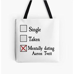 Mentally dating Aaron Tveit tote bag