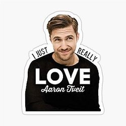 I just really love Aaron Tveit Sticker