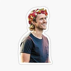 Aaron Tveit Flower Crown Sticker