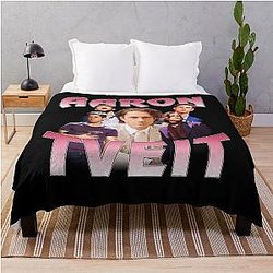Aaron Tveit Retro Throw Blanket