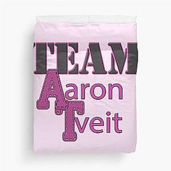 Team Aaron Tveit Duvet Cover