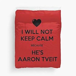 Keep Aaron Tveit Duvet Cover