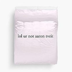 Not Aaron Tveit Duvet Cover