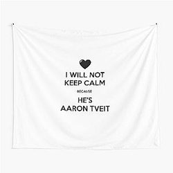 Keep Calm Aaron Tveit Tapestry