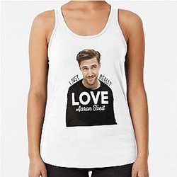 I just love Aaron Tveit Racerback Tank Top