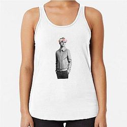 Aaron Tveit Flowers Racerback Tank Top