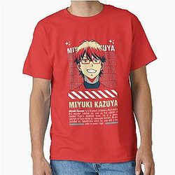 Street Wear Ace of Diamond Kazuya Miyuki Catcher Smile Classic T-Shirt