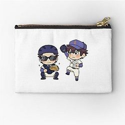 Miyuki and Sawamura Chibi Duo - Ace of Diamond Zipper Pouch