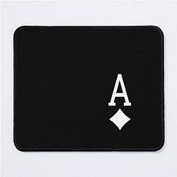 Black and White Ace card game Mouse Pad