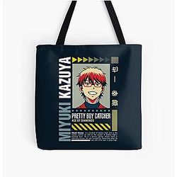 Street Ace of Diamond Kazuya Miyuki Catcher Print Tote Bag