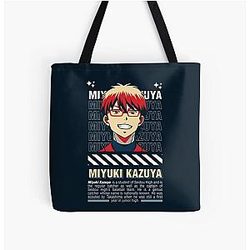 Street Wear Ace of Diamond Kazuya Miyuki Catcher Smile All Over Print Tote Bag