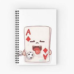 Playful Ace of Diamonds Spiral Notebook