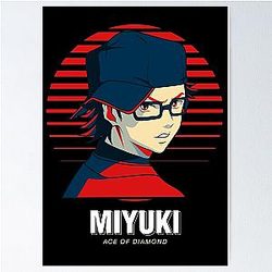 Ace of Diamond Quotes: Miyuki with Glasses Catcher Poster