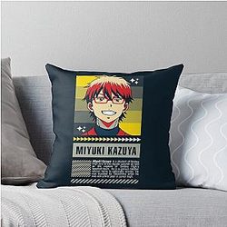 Street Wear Ace of Diamonds Kazuya Miyuki Catcher Throw Pillow