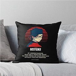 Ace of Diamond Quotes Miyuki Kazuya Throw Pillow