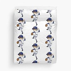 Eijun Sawamura Pitching Pose Ace of Diamond Duvet Cover