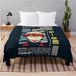 Street Wear Ace of Diamond Kazuya Miyuki Catcher Throw Blanket