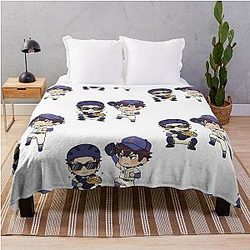 Miyuki and Sawamura Chibi Duo Ace of Diamond Throw Blanket