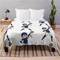 Kazuya Miyuki Catcher Pose Ace of Diamond Throw Blanket