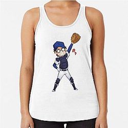 Kazuya Miyuki Catcher Pose Ace of Diamond Racerback Tank Top