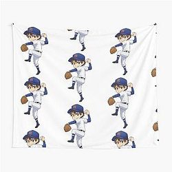 Eijun Sawamura Pitching Ace of Diamond Tapestry