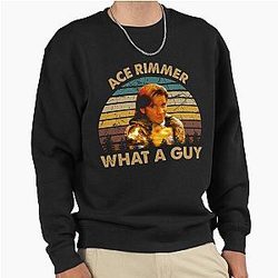 Ace What A Guy Funny Red Comedy Dwarfs Pullover Sweatshirt