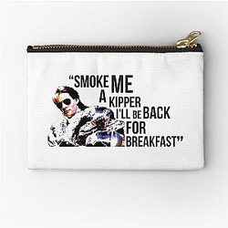 Smoke Me a Kipper to an Nice Cup of Tea and a Lie Down Red Dwarf Quote Zipper Pouch
