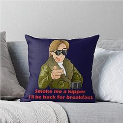 Ace Rimmer Smoke a Kipper Throw Pillow