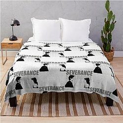 Severance Series Adam Scott and Britt Lower Throw Blanket
