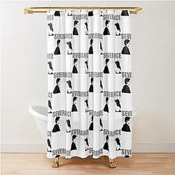 Severance Series Adam Scott and Britt Lower Shower Curtain