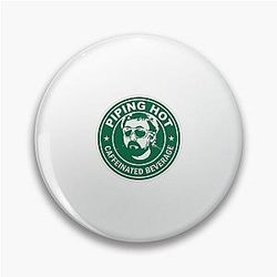 Adam The Piping Hot Caffeinated Beverage Pin