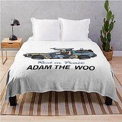 Adam The Woo Memorial Tribute In Loving Memory 1974-2025 Throw Blanket