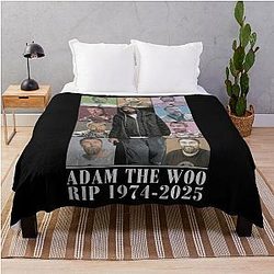 Adam Woo Memorial Tribute In Loving Memory 1974-2025 Throw Blanket