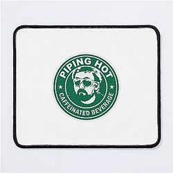 Adam Piping Hot Caffeinated Beverage Mouse Pad