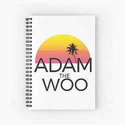 Adam the Retro Sunset Logo Coconut Trees Spiral Notebook