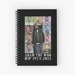 Adam The Woo Memorial Tribute In Loving Memory 1974-2025 Adam The Woo Spiral Notebook