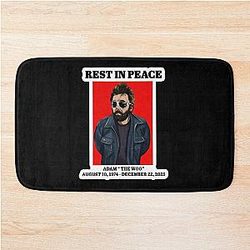 RIP Adam The Woo - YouTube Travel Vlogger - Memorial Tribute In Loving Memory 1974-2025 - Fan Art Adam The Woo Bath Mat