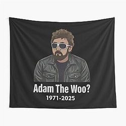 Adam The Woo Memorial Tribute In Loving Memory 1974-2025 Adam Woo Tapestry