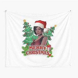 Merry Christmas Ada Wong Resident Evil Tapestry