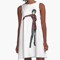 Ada Wong Resident Evil 4 remake anime A-Line Dress