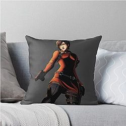 Ada Wong art from Resident Evil Throw Pillow