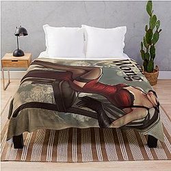 Ada Wong Pinup Throw Blanket