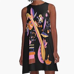 mural minimalist Adrianne Lenker A-Line Dress