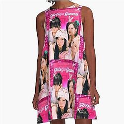 Aespa Aesthetic Graphic Design A-Line Dress